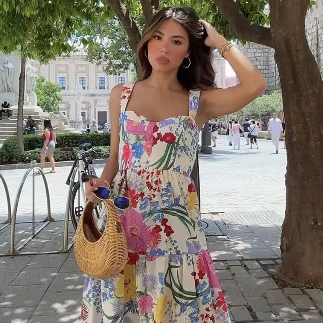 CRUZ ELEGANT FLORAL PRINT DRESS