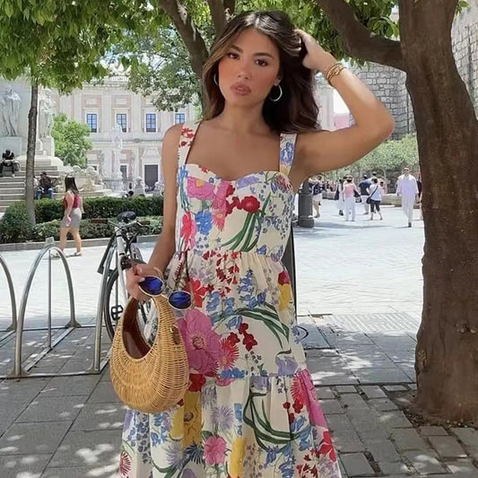 CRUZ ELEGANT FLORAL PRINT DRESS
