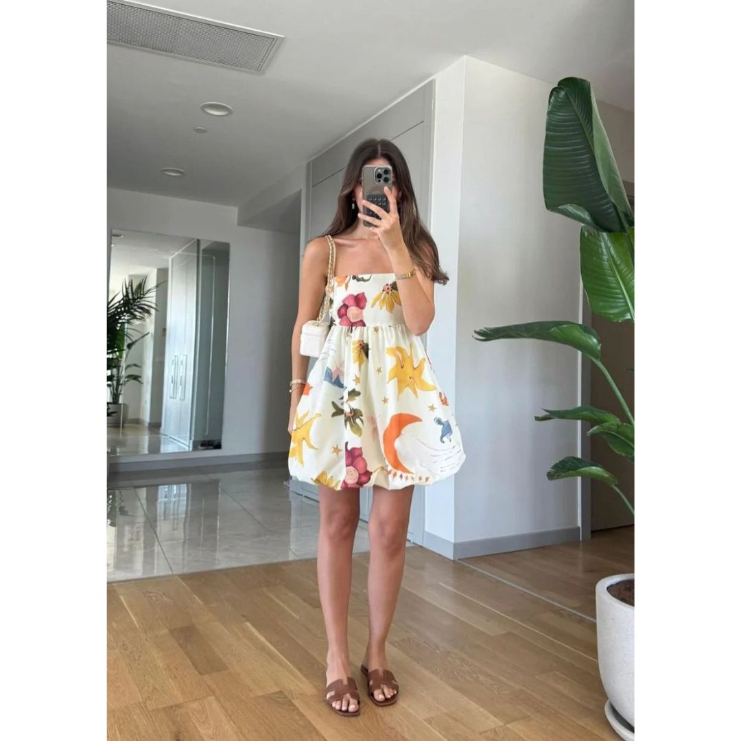 Sophie Spagetti Strap Floral Short Dress
