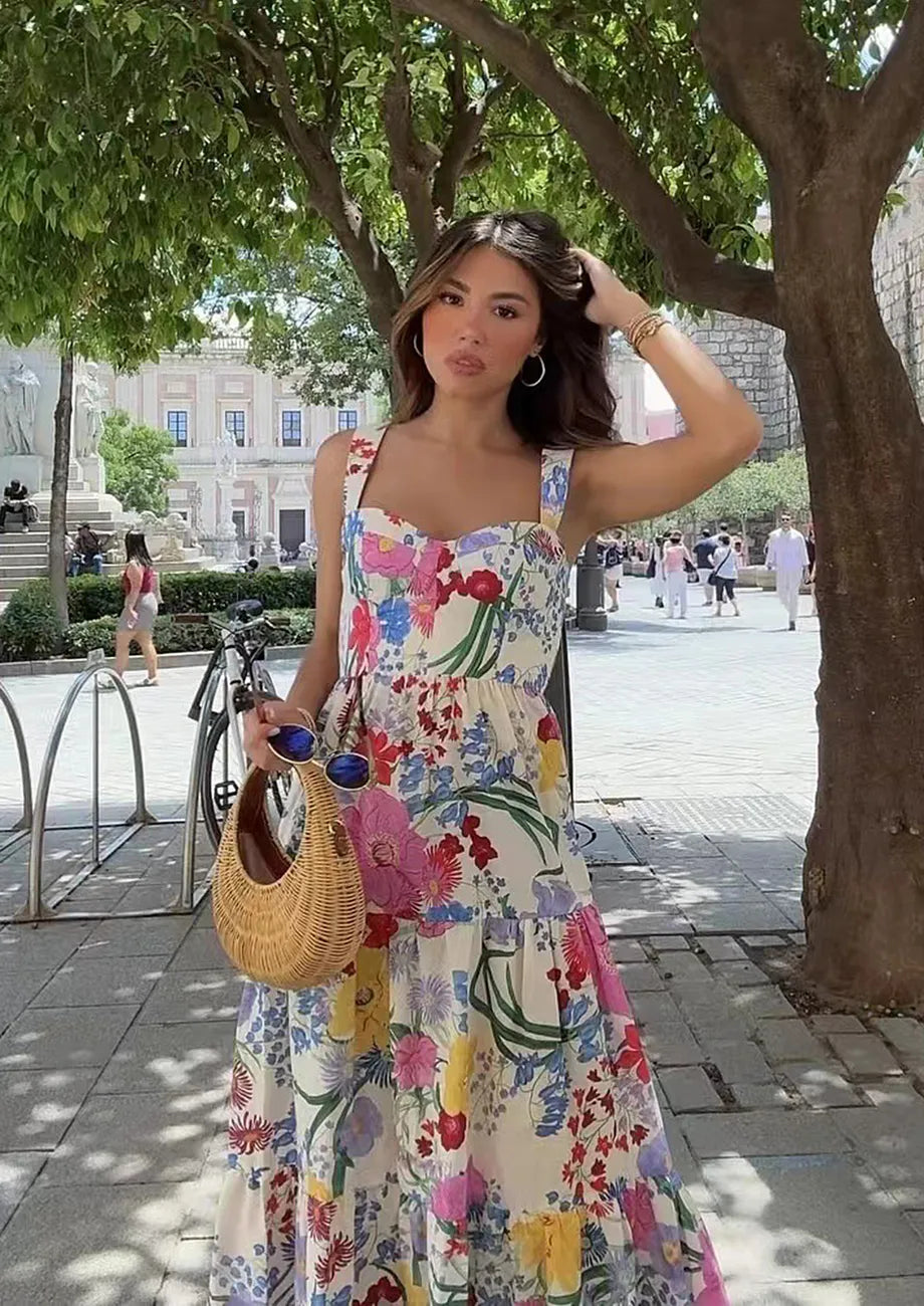 CRUZ ELEGANT FLORAL PRINT DRESS