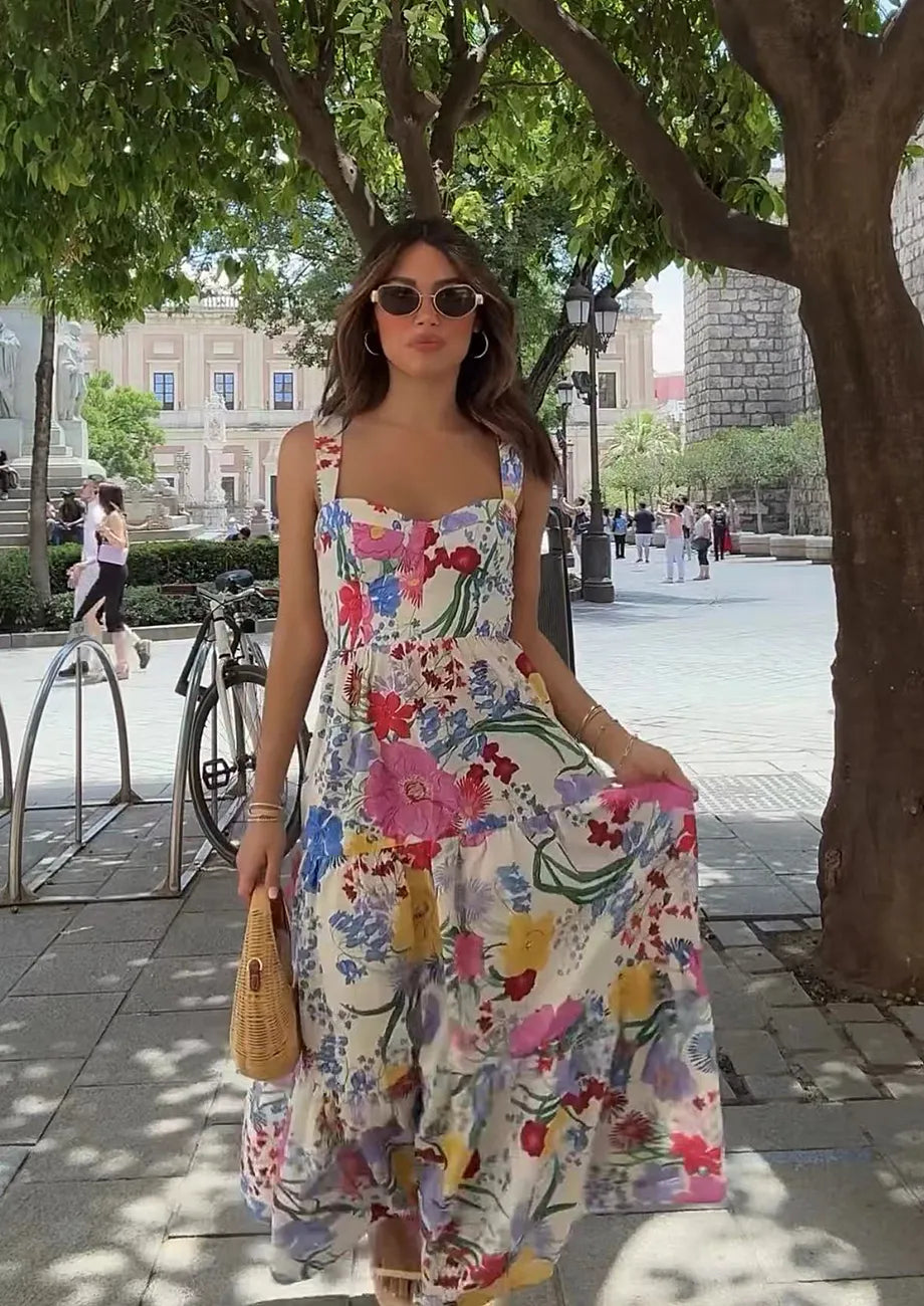 CRUZ ELEGANT FLORAL PRINT DRESS